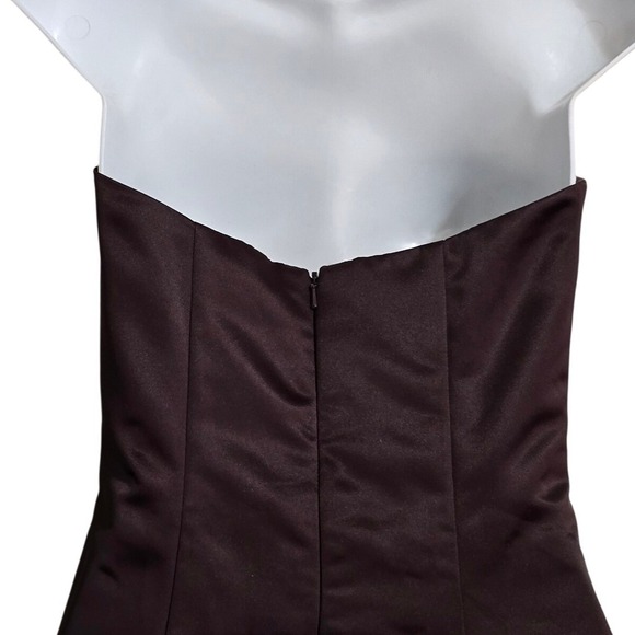 Jessica McClintock for Gunne Sax Satin Criss Cross Mini Formal Dress Sz 4 - Picture 4 of 12